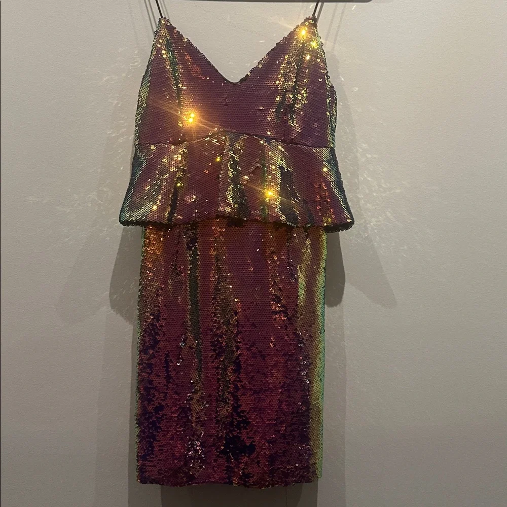 Zara Sequin holographic Dress - Picture 2 of 4